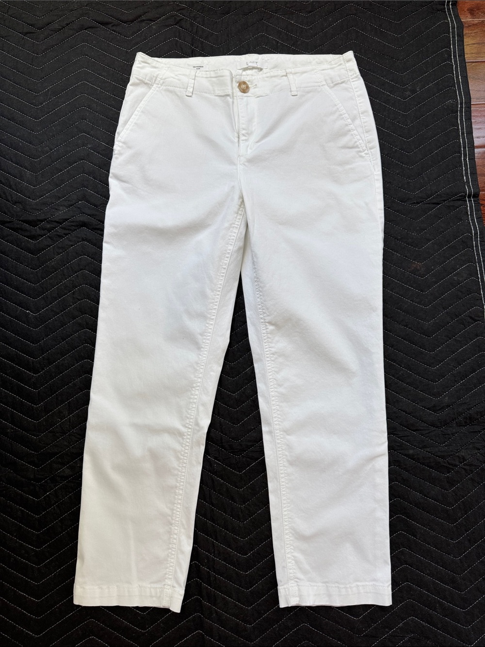LOFT White Chino Straight Pants